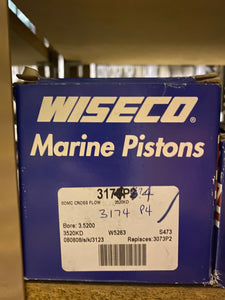 Wiseco Marine Piston Kit 3174P4 OMC Cross Flow +.044 3520KD